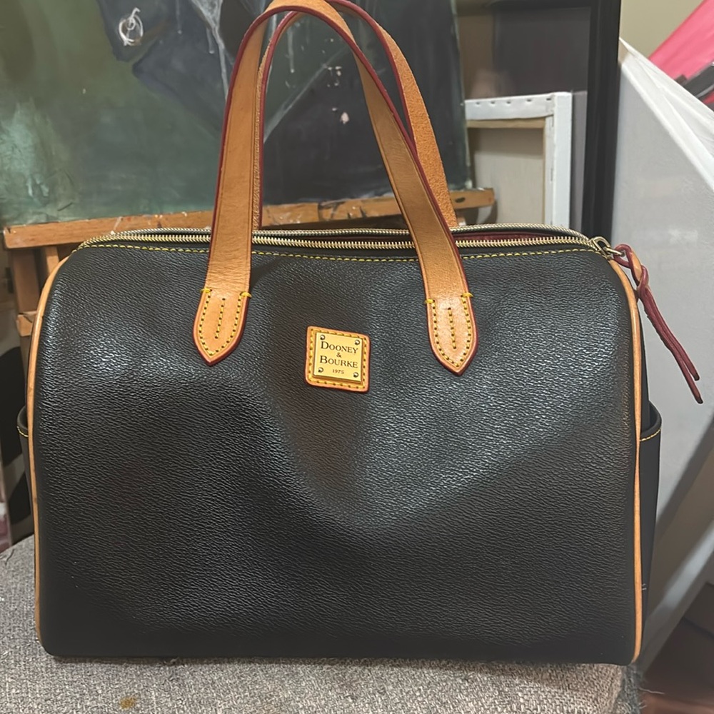 DOONEY and bourke black barrel satchel bag